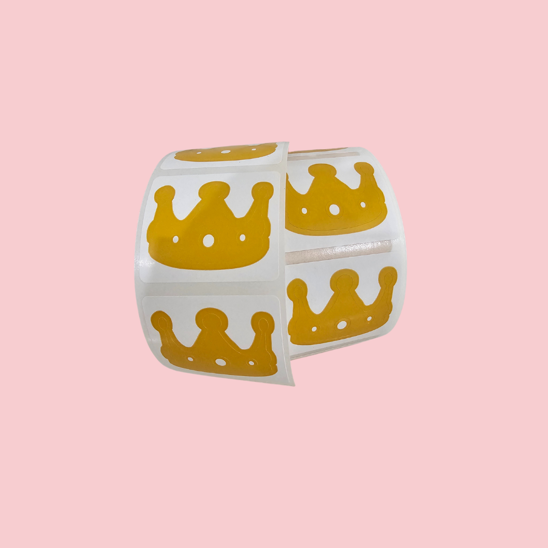 Tan Sticker Mark UV Indoor & Outdoor DUAL Tanning Stickers 100pc Sticker Roll - Crown S ...