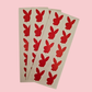 UV Indoor & Outdoor Tanning Stickers 500pc sheets - Bunny Shaped