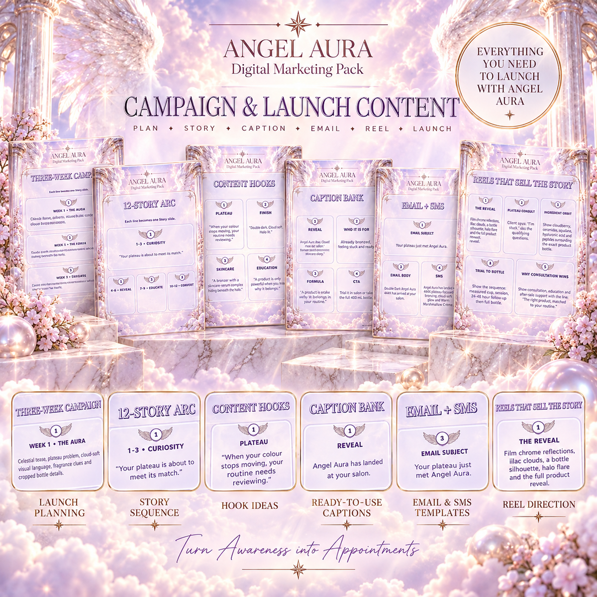 ANGEL AURA™ Complete Salon Marketing, Sales & Profit PACK | Digital Download