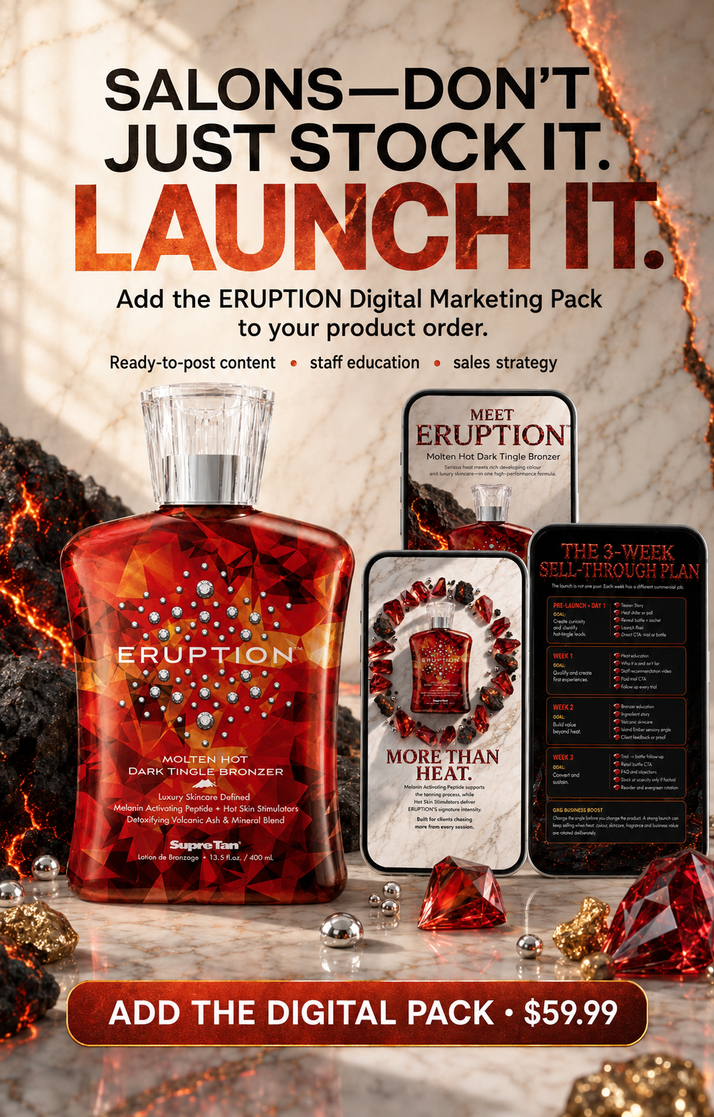 Supre Tan Eruption Molten Hot Dark Tingle Bronzer Indoor Tanning Lotion