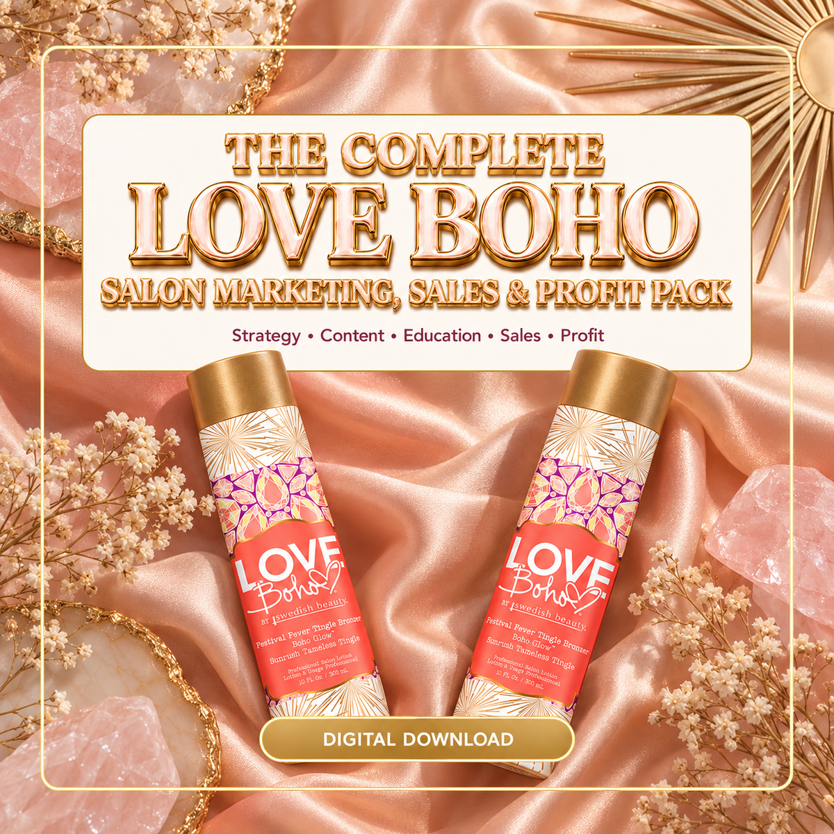 LOVE BOHO Festival Fever™ Complete Salon Marketing, Sales & Profit Pack | Digital Download