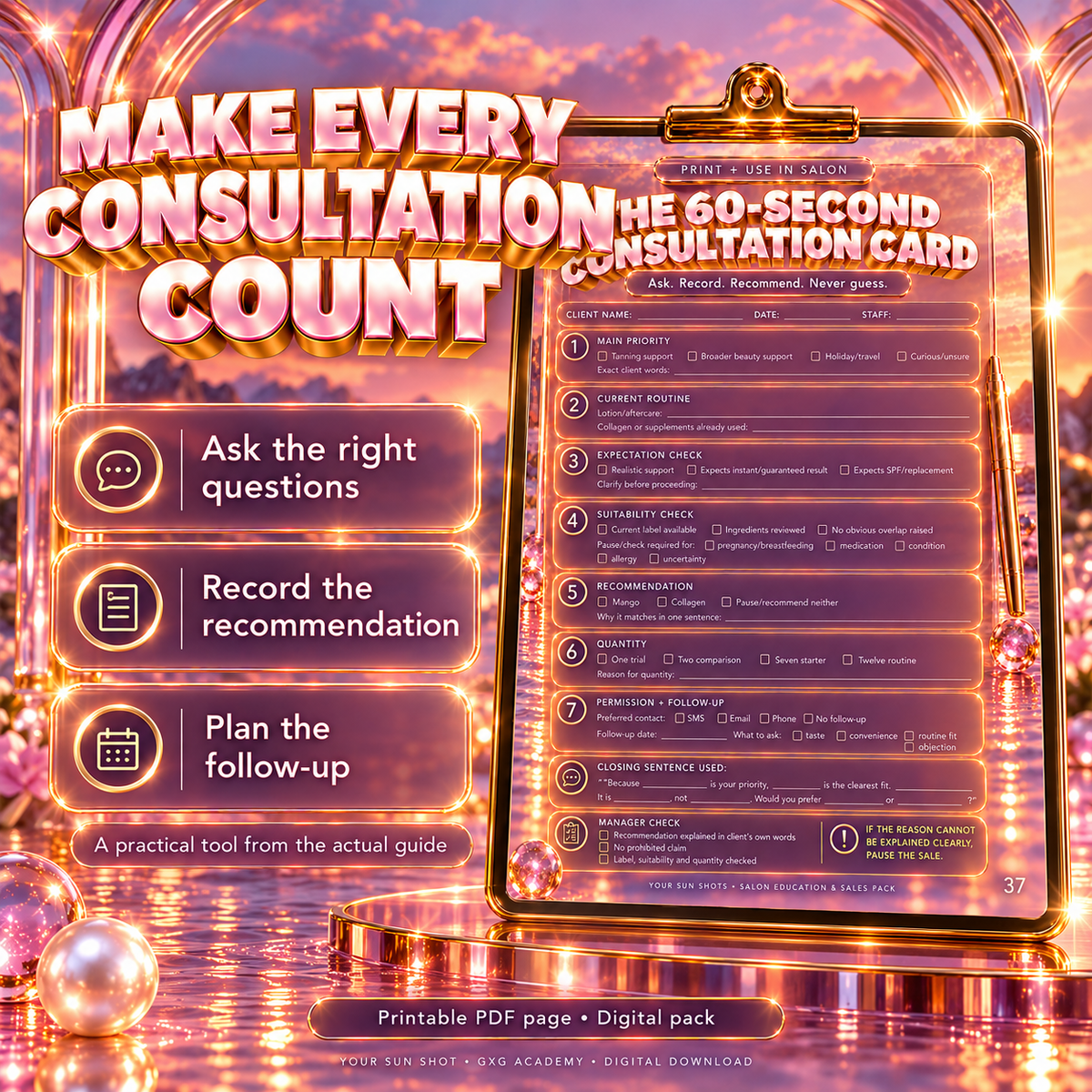 YOUR SUN SHOT™ Complete Salon Marketing Pack | Digital Download