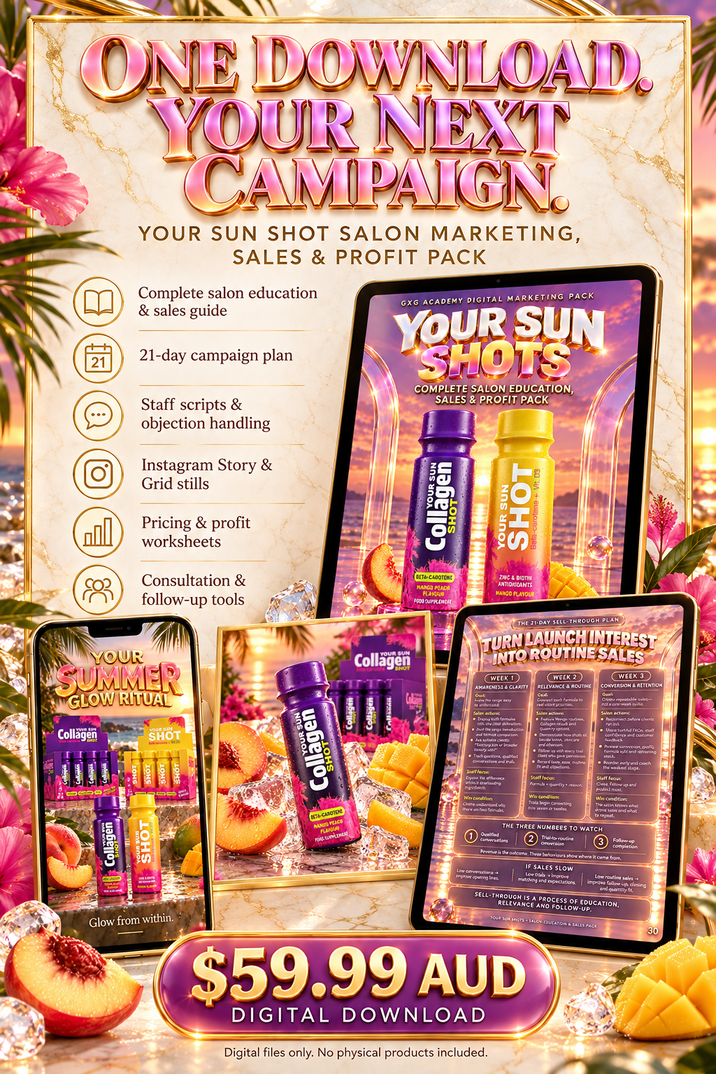 YOUR SUN SHOT™ Complete Salon Marketing Pack | Digital Download